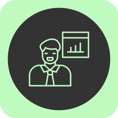 İş adamı simgesi, vektör, illüstrasyon