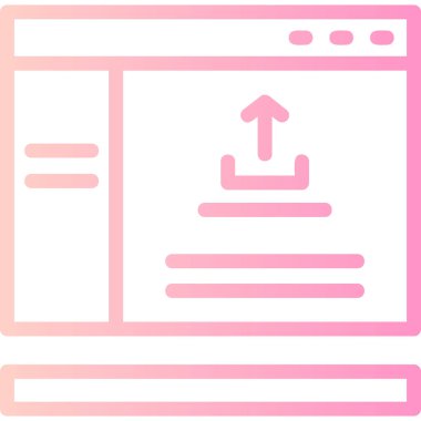 Tarayıcı. Web simgesi basit illüstrasyon