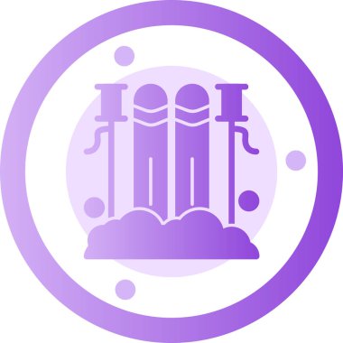 Benzersiz Benzin İstasyonu Vektör Kabartma Simgesi