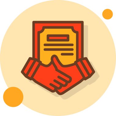 Anlaşma anlaşması simgesi düz biçimli