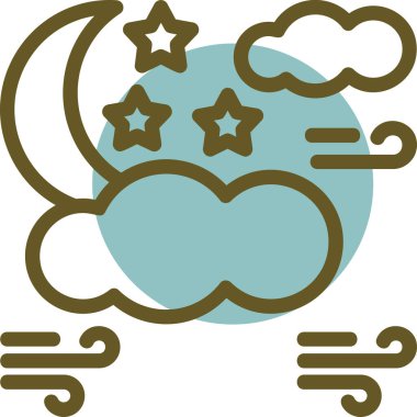 Ay Ağı simgesi basit illüstrasyon