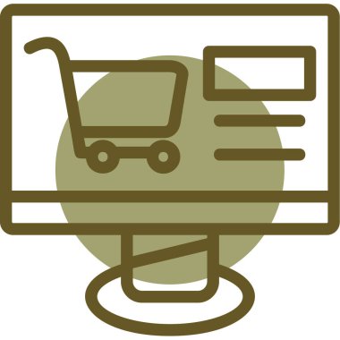 Alışveriş arabası ikon vektör illüstrasyonu