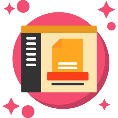 belge dosya dizin simgesi düz biçimli