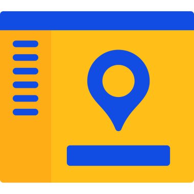 harita konumu simgesi düz biçimli