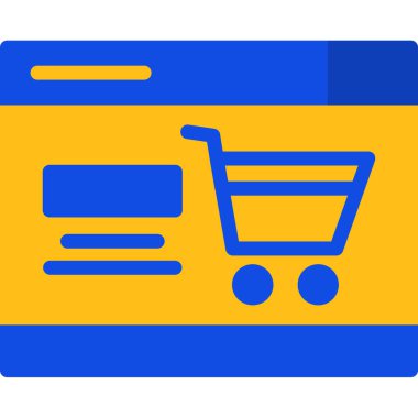 Alışveriş arabası ekommerce simgesi