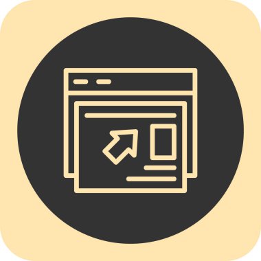 Moda tasarımı izole edilmiş arkaplanda tarayıcı web sayfası simgesi