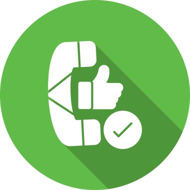 Başparmağın yeşil ve gri simgesinin vektör çizimi - yukarı simgesi