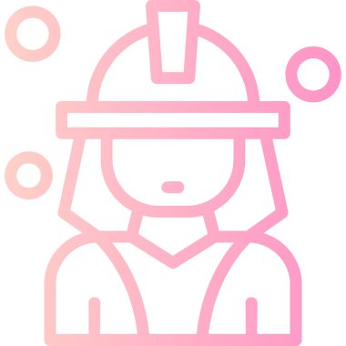 Kadın miğferi web simgesi basit illüstrasyon