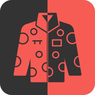 erkek ceketi düz vektör simgesi