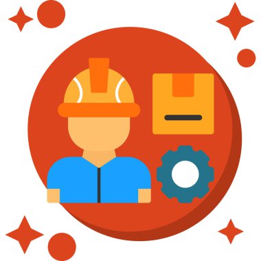 Mühendis simgesi, vektör illüstrasyonu