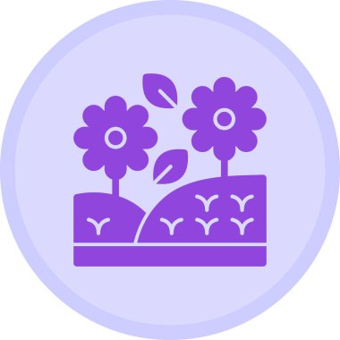 Çiçek. Web simgesi basit illüstrasyon