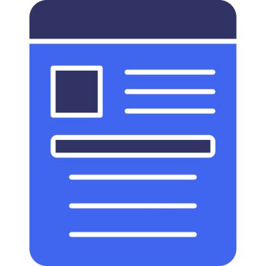 gazete simgesi vektör illüstrasyonu