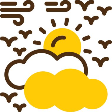 Hava durumu. Web simgesi basit illüstrasyon