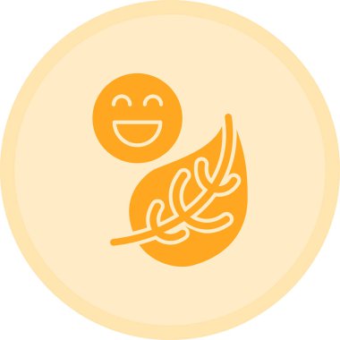 Çember ikonlu mutlu bir bebek. vektör illüstrasyonu