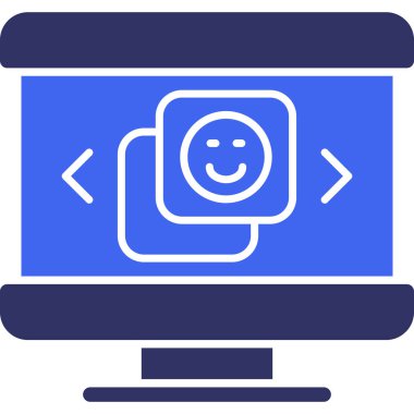 Dizüstü bilgisayar simgesi vektör çizimi