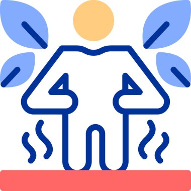 Mavi elbiseli bir adamın vektör çizimi