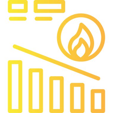 Şenlik ateşi ikonu. Ağ için şenlik ateşi vektör simgelerinin özet çizimi