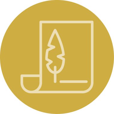 Bir ağaç simgesinin vektör illüstrasyonu