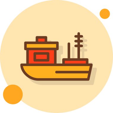 gemi web simgesi basit vektör çizimi