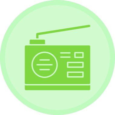 Radyo. Web simgesi basit illüstrasyon