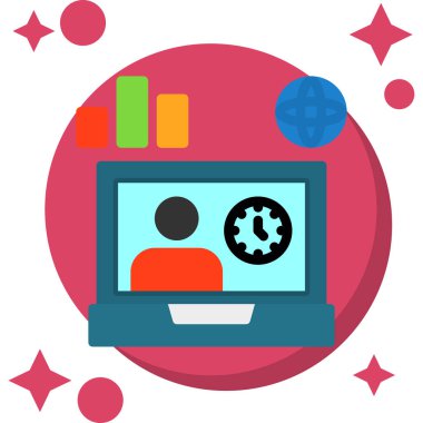 iş yönetimi simgesi, vektör illüstrasyonu