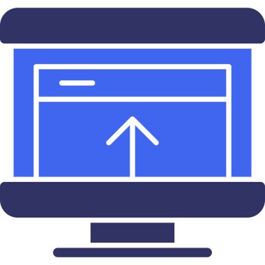 Tarayıcı bilgisayar ekranı simgesi - taslak biçimi