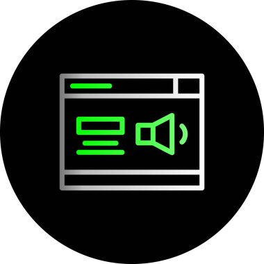 vektör lcd simgesi illüstrasyonu