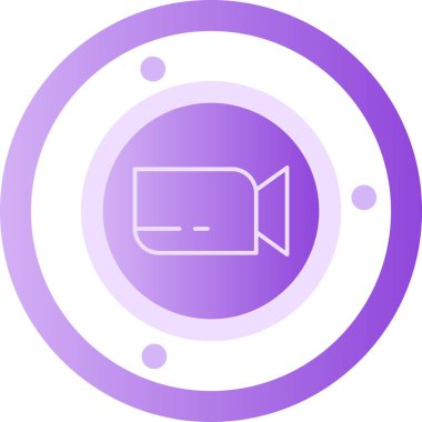 Bir kamera simgesinin vektör illüstrasyonu