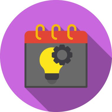 düz ampul simgesi, düz stil