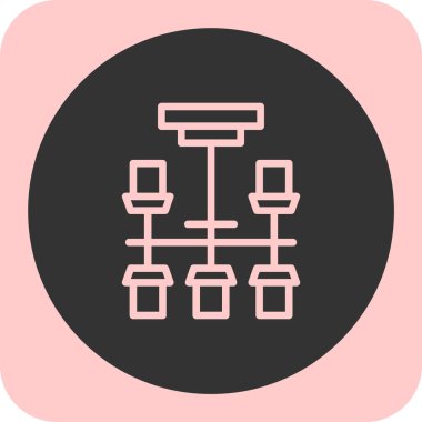 Eşsiz hiyerarşi vektör simgesi