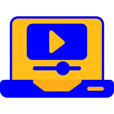 video. Web simgesi basit illüstrasyon