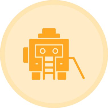 robot. Web simgesi basit illüstrasyon