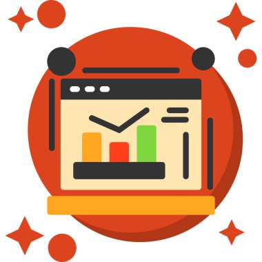 İş dünyasındaki veri analitik rapor simgesi - yönetim kategorisi