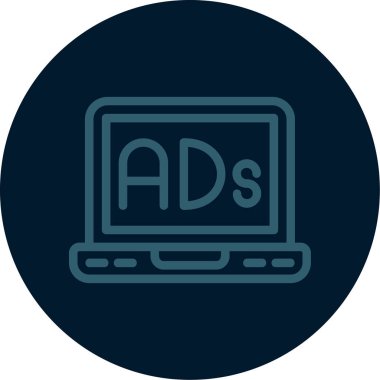 trend düz biçimli reklam simgesi.