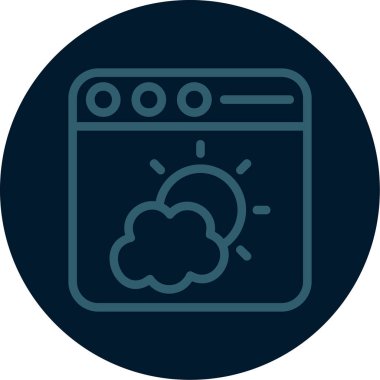 bulut hesaplama simgesi, vektör illüstrasyonu