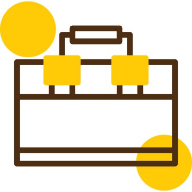 Evrak çantası. Web simgesi vektör illüstrasyonu