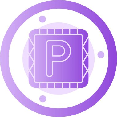 Park yeri simgesi. İnce çizgi tarzı tasarım. vektör illüstrasyonu.