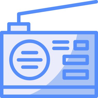 Radyo. Web simgesi basit illüstrasyon