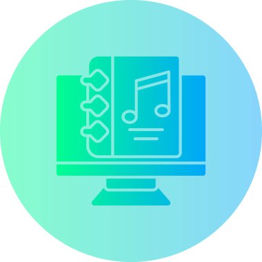 Bir müzik çalar simgesinin vektör illüstrasyonu