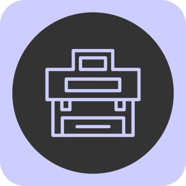 Yazıcı. Web simgesi basit illüstrasyon