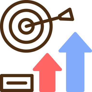 hedef hedef simgesi, vektör illüstrasyonu