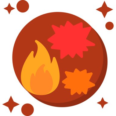 Ateşle. Web simgesi vektör illüstrasyonu