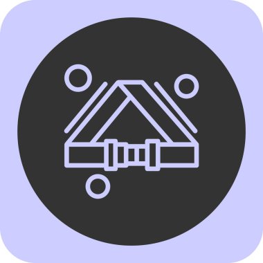 Bina. Web simgesi basit illüstrasyon