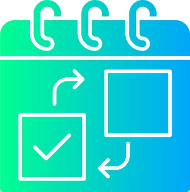 Kontrol listesi web simgesi, basit vektör illüstrasyonu