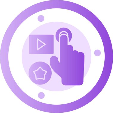 video. Web simgesi basit illüstrasyon