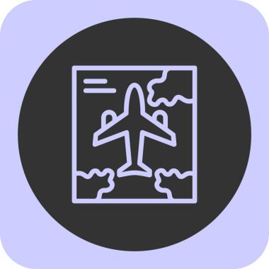 uçak simgesi, modern vektör çizimi