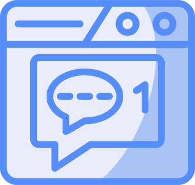 Mesaj var. Web simgesi basit illüstrasyon