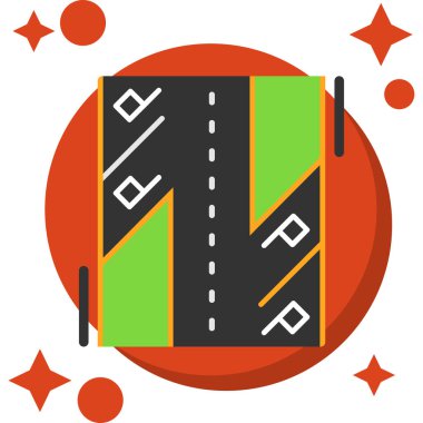 Yol simgesi, vektör illüstrasyonu