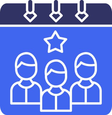 Grup insanlar simgesi, vektör çizim