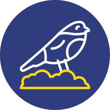 Kuş simgesi. vektör illüstrasyonu